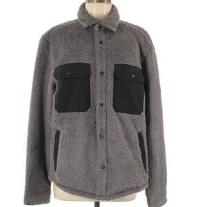 Outerknown Grey Sherpa Fleece Shirt Jacket NWT